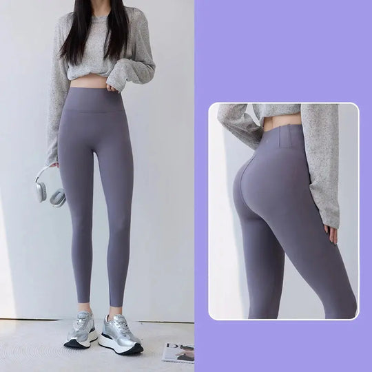 BIVIGAOS 2025 Frühling Sommer Neu Rot Pflaume 3D Nackt Gefühl Nackt Haifischhaut Leggings Schlank Frauen Sexy Sport Yoga Push Up Fitness Leggings MedSurgery Store For Digital Health
