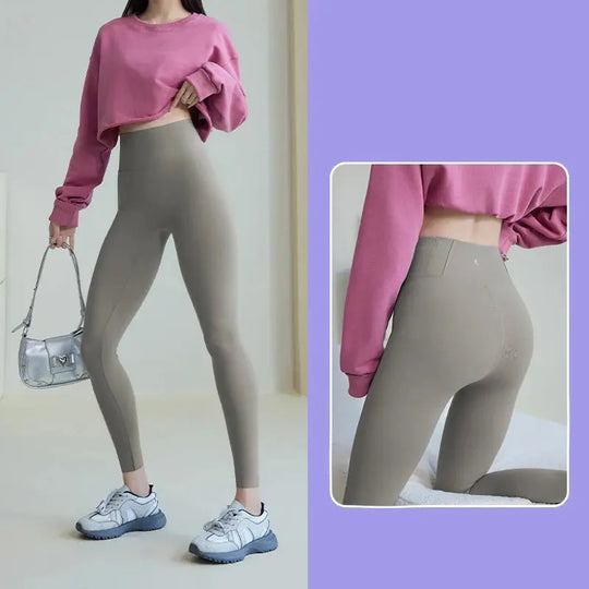 BIVIGAOS 2025 Frühling Sommer Neu Rot Pflaume 3D Nackt Gefühl Nackt Haifischhaut Leggings Schlank Frauen Sexy Sport Yoga Push Up Fitness Leggings MedSurgery Store For Digital Health