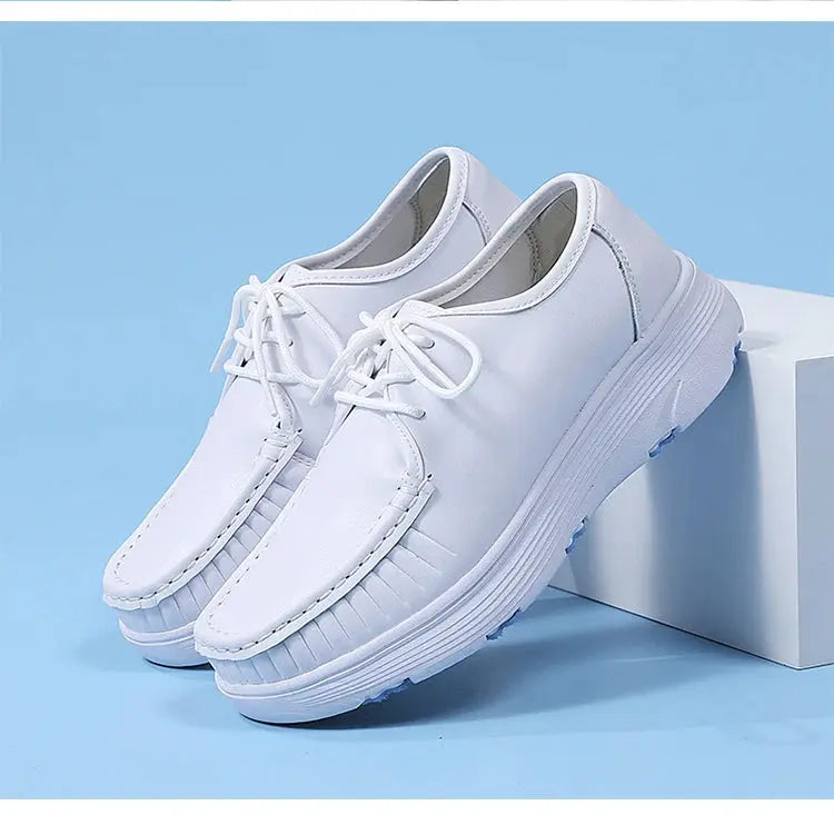 STRONGSHEN, weiße Plateauschuhe, Krankenpflegeschuhe für Frauen, leichte und bequeme Freizeitschuhe für die Arbeit, modische Slipper für Frauen MedSurgery Store For Digital Health