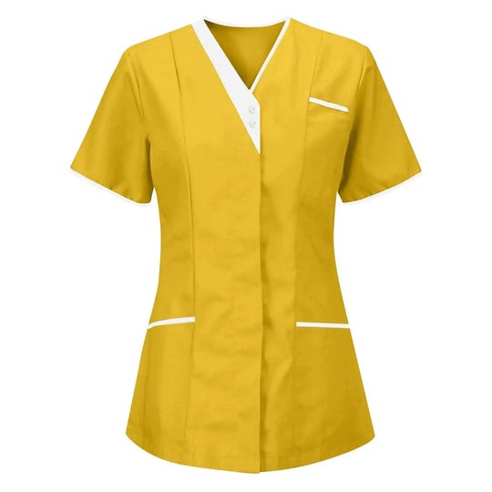 Filipina Medical Elite ISHOWTIENDA - Ergonomische Kurzarm-Klinikuniform mit V-Ausschnitt CJdropshipping