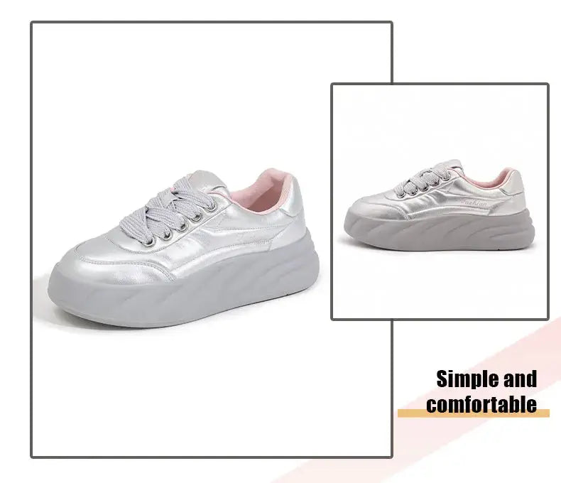Frauen Weiße Schuhe 2025, Neue Flache Turnschuhe, Koreanischer Stil, Casual Sport, Vielseitige Brotschuhe MedSurgery Store For Digital Health