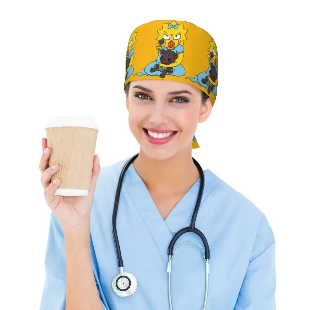Personalisierte verstellbare Arbeitsmütze mit Gehirn Explosion, Simpsons chirurgische Kappe, chirurgische Kappe für Krankenpflege, Arzt, Chirurg, für Chef MedSurgery Store For Digital Health