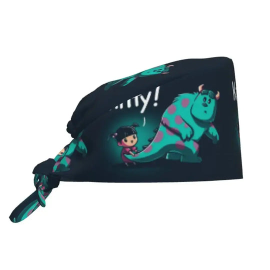 Personalisierte verstellbare Arbeitsmütze mit Monsters University Cartoon, chirurgische Mütze für Männer und Frauen, chirurgische Mütze für Krankenschwestern, Ärzte und Chirurgen MedSurgery Store For Digital Health