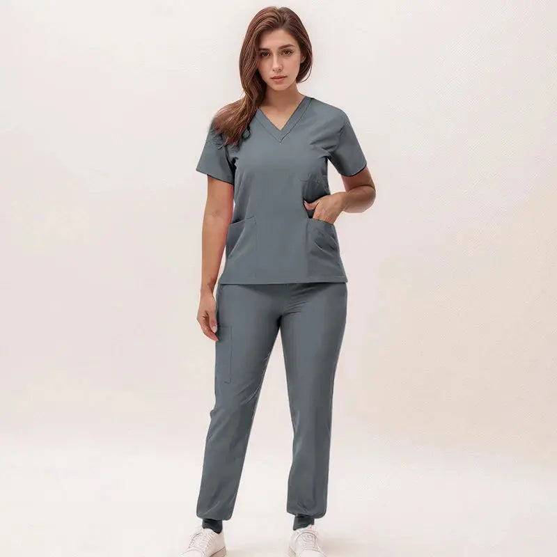 2025 neue V-Ausschnitt Krankenpflegekittel, Jogginghosen, OP-Kittel-Sets, Zahnarztkittel, Krankenhauskittel, Krankenhauskittel S21 MedSurgery Store For Digital Health