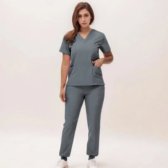 2025 neue V-Ausschnitt Krankenpflegekittel, Jogginghosen, OP-Kittel-Sets, Zahnarztkittel, Krankenhauskittel, Krankenhauskittel S21 MedSurgery Store For Digital Health