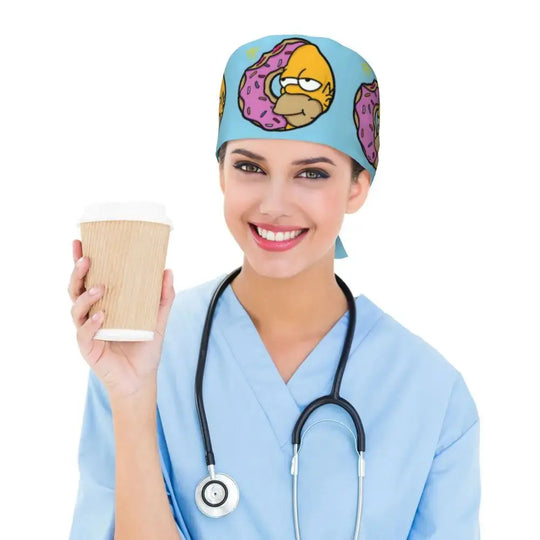 Personalisierte Die Simpsons Cartoon Cartoon medizinisches Personal Scrubs Hut Männer Frauen medizinische Krankenpflege chirurgische Scrub Kappen MedSurgery Store für digitale Gesundheit