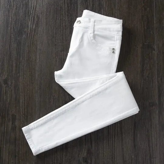 Weiße Skinny-Hose für Frauen, Skinny Jeans mit hoher Taille, Stretch, modisch, Frühling/Sommer/Herbst, 2022 MedSurgery Store For Digital Health