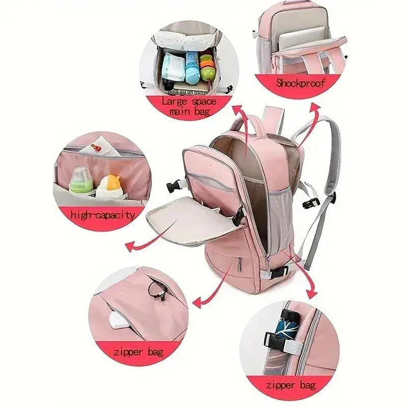 Damen-Reiserucksack mit großem Fassungsvermögen, multifunktional, Schuhaufbewahrung, mehrlagig, Trocken- und Nasstrennung, wasserdicht MedSurgery Store For Digital Health
