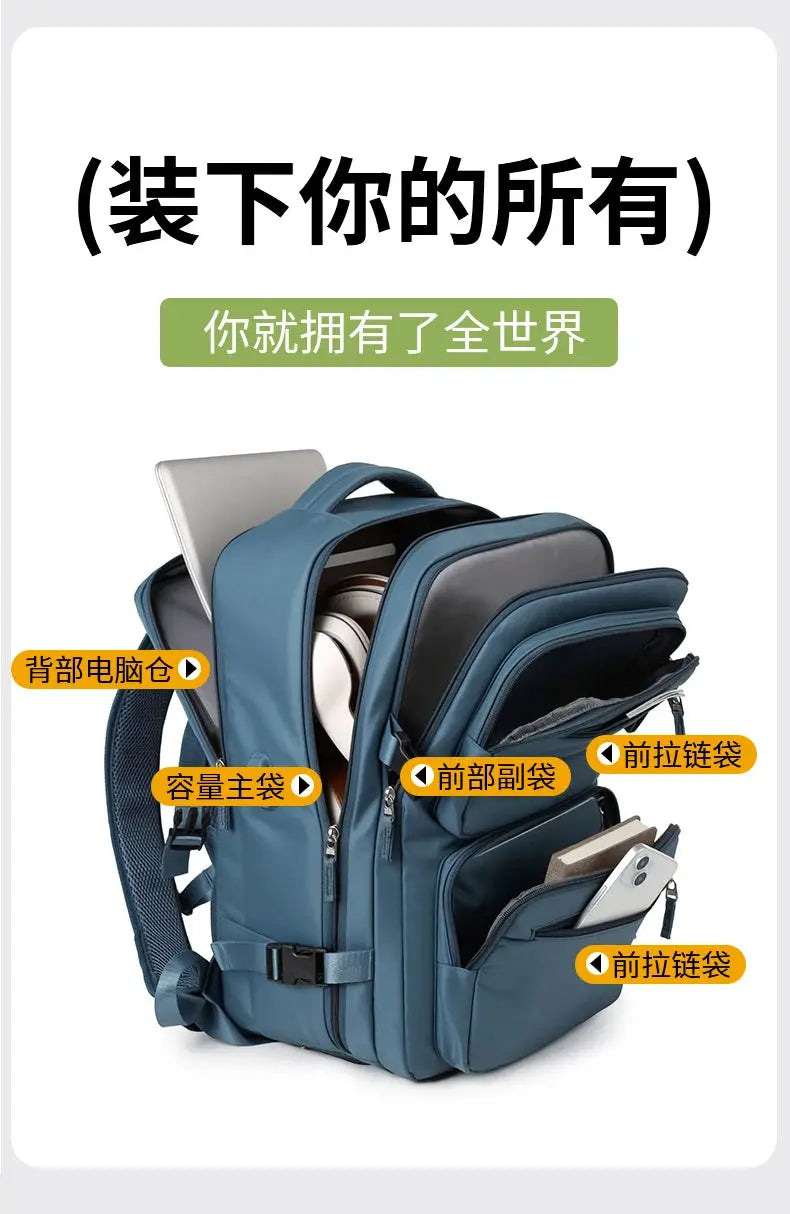 Großer Reiserucksack für Frauen und Männer, Kabinentasche, multifunktionaler wasserdichter Flugzeugrucksack mit USB-Ladefunktion, diebstahlsicherer Rucksack MedSurgery Store For Digital Health