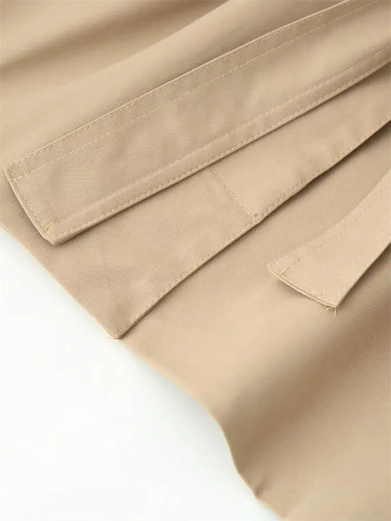 Damen Trenchcoat, neuer Kurzmantel mit Gürtel, Revers, elegantes Freizeitoberteil für Frauen 2025 MedSurgery Store For Digital Health