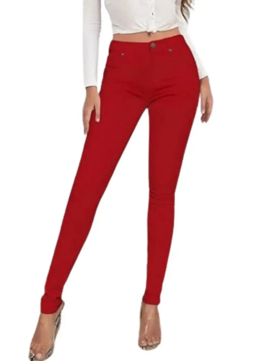Damen-Jeans aus Baumwollstretch, Freizeithose, weiß, ultra-elastisch, bequem, für die Arbeit MedSurgery Store For Digital Health