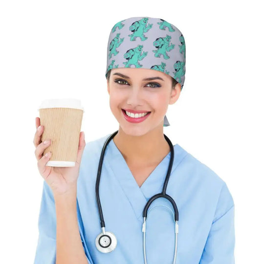 Personalisierte verstellbare Arbeitsmütze mit Monsters University Cartoon, chirurgische Mütze für Männer und Frauen, chirurgische Mütze für Krankenschwestern, Ärzte und Chirurgen MedSurgery Store For Digital Health