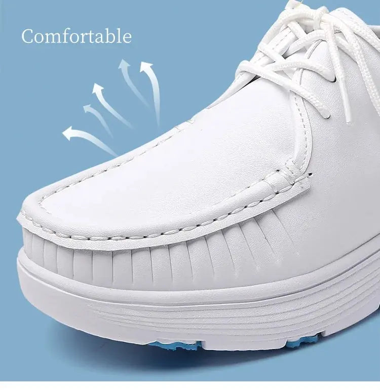 STRONGSHEN, weiße Plateauschuhe, Krankenpflegeschuhe für Frauen, leichte und bequeme Freizeitschuhe für die Arbeit, modische Slipper für Frauen MedSurgery Store For Digital Health