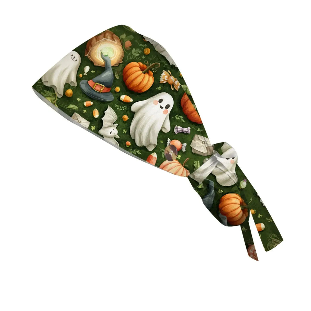 Unisex Halloween Print Scrub Cap für Ärzte oder Krankenschwestern - Scrub Cap mit Druck für medizinische Arbeit. Casual Style aus Baumwolle, bequem und stilvoll. CJdropshipping