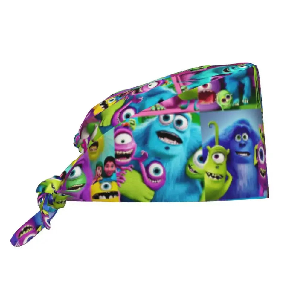 Personalisierte verstellbare Arbeitsmütze mit Monsters University Cartoon, chirurgische Mütze für Männer und Frauen, chirurgische Mütze für Krankenschwestern, Ärzte und Chirurgen MedSurgery Store For Digital Health