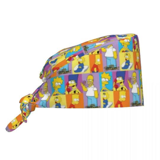 Personalisierte Die Simpsons Cartoon Cartoon medizinisches Personal Scrubs Hut Männer Frauen medizinische Krankenpflege chirurgische Scrub Kappen MedSurgery Store für digitale Gesundheit