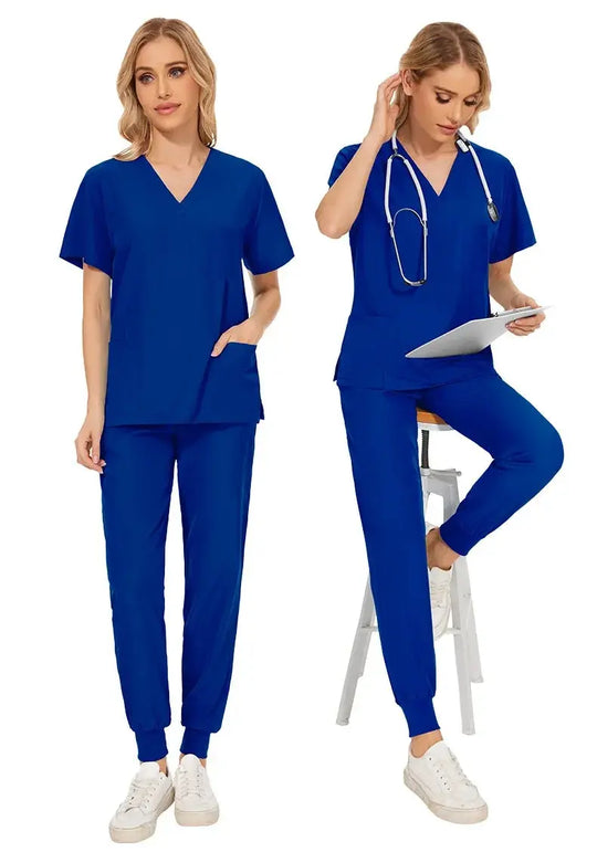 Eng anliegende medizinische Damenbekleidung, Kittelsätze, Krankenpflegezubehör, Krankenhaus OP-Kittel, Zahnklinik, Schönheitssalon, Arbeitskleidung CJdropshipping