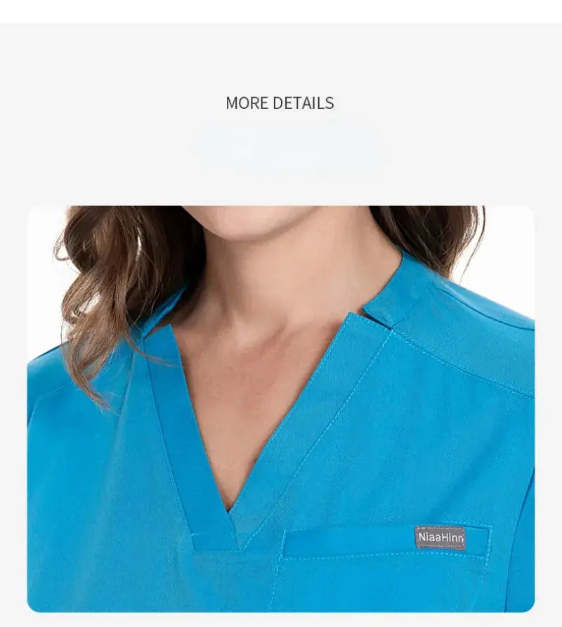 Work Top, Arzt und Krankenschwester Uniform, Plain Pants mit mehr Taschen, Dental Scrub Pants, Unisex Scrubs, 3 Stück Set CJdropshipping