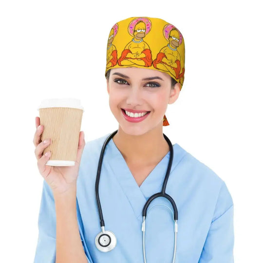 Personalisierte Die Simpsons Cartoon Cartoon medizinisches Personal Scrubs Hut Männer Frauen medizinische Krankenpflege chirurgische Scrub Kappen MedSurgery Store für digitale Gesundheit
