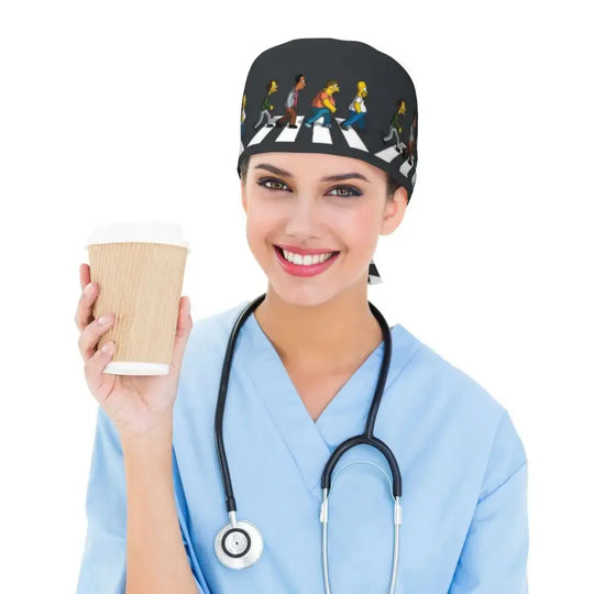 Personalisierte Die Simpsons Cartoon Cartoon medizinisches Personal Scrubs Hut Männer Frauen medizinische Krankenpflege chirurgische Scrub Kappen MedSurgery Store für digitale Gesundheit