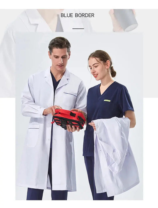 Günstiger weißer Laborkittel für Frauen, Männer, Studenten, Chemie, medizinische Fachkräfte, Krankenschwester, Langarm, Arztkittel XK002 MedSurgery Store For Digital Health