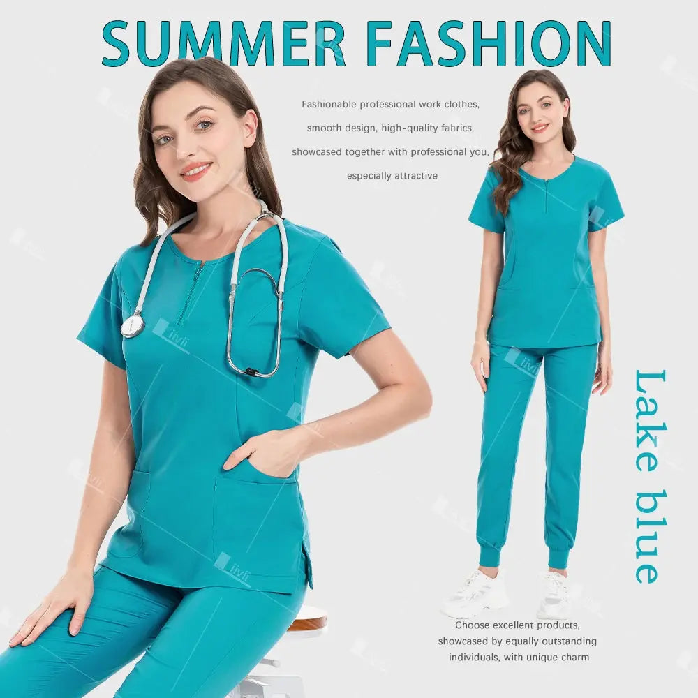 Medizinische Uniformen, elastische OP-Kleidung, Krankenhauskittel, Oberteile, Hosen, Arbeitskleidung für Krankenschwestern, Arztkleidung, medizinisches Zubehör CJdropshipping