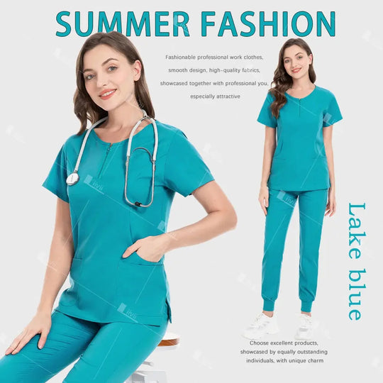 Medizinische Uniformen, elastische OP-Kleidung, Krankenhauskittel, Oberteile, Hosen, Arbeitskleidung für Krankenschwestern, Arztkleidung, medizinisches Zubehör CJdropshipping