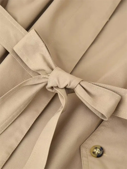 Damen Trenchcoat, neuer Kurzmantel mit Gürtel, Revers, elegantes Freizeitoberteil für Frauen 2025 MedSurgery Store For Digital Health
