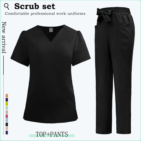 Kurze Ärmel Klinik Arbeitskleidung, Frauen Scrubs, Krankenhaus Scrubs, Dental Scrub Anzug, Krankenpflege Zubehör CJdropshipping