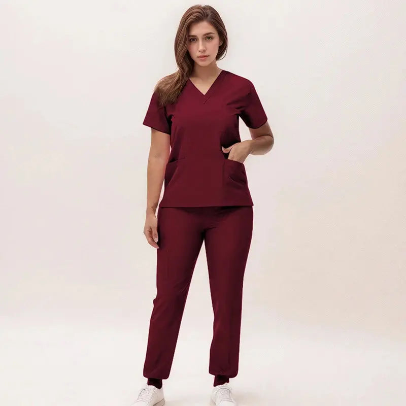 2025 neue V-Ausschnitt Krankenpflegekittel, Jogginghosen, OP-Kittel-Sets, Zahnarztkittel, Krankenhauskittel, Krankenhauskittel S21 MedSurgery Store For Digital Health