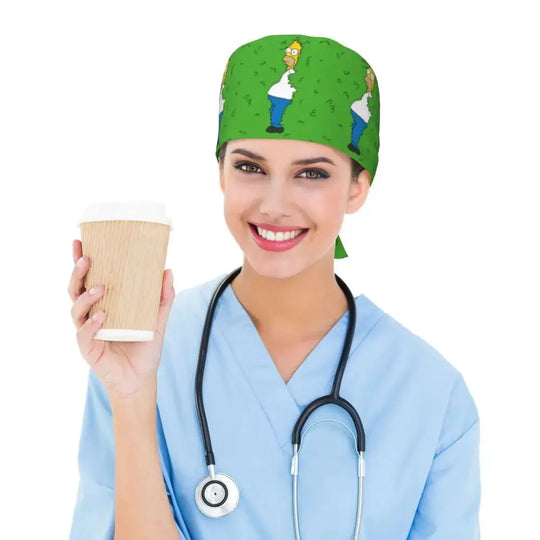 Personalisierte Die Simpsons Cartoon Cartoon medizinisches Personal Scrubs Hut Männer Frauen medizinische Krankenpflege chirurgische Scrub Kappen MedSurgery Store für digitale Gesundheit