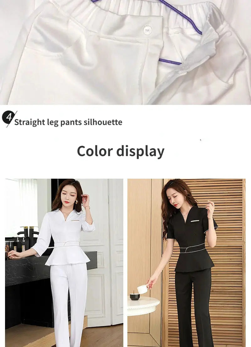 Sommer-Ästhetik-Uniform, Kurzarm-Schönheitssalon-Anzug, Damen-Spa-Ästhetikerin-Kleidung, Hotel-Massage-Arbeitskleidung, Koreanische Overalls-BC MedSurgery Store For Digital Health