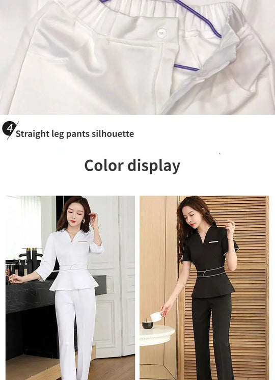 Sommer-Ästhetik-Uniform, Kurzarm-Schönheitssalon-Anzug, Damen-Spa-Ästhetikerin-Kleidung, Hotel-Massage-Arbeitskleidung, Koreanische Overalls-BC MedSurgery Store For Digital Health