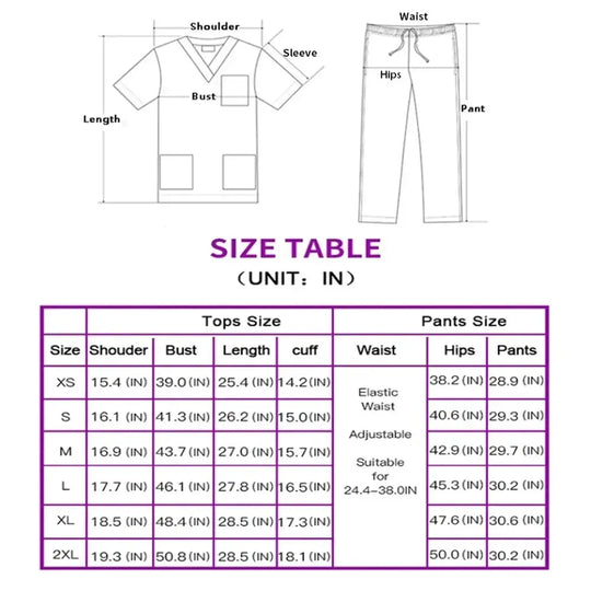 Set von medizinischen Uniformen für Männer und Frauen, Arbeitskleidung für Ärzte, Krankenschwestern, Zahnklinik, Schönheitssalon CJdropshipping