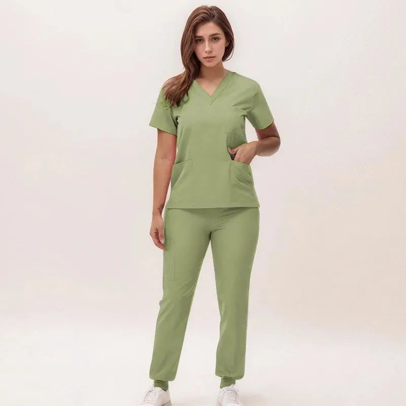 2025 neue V-Ausschnitt Krankenpflegekittel, Jogginghosen, OP-Kittel-Sets, Zahnarztkittel, Krankenhauskittel, Krankenhauskittel S21 MedSurgery Store For Digital Health