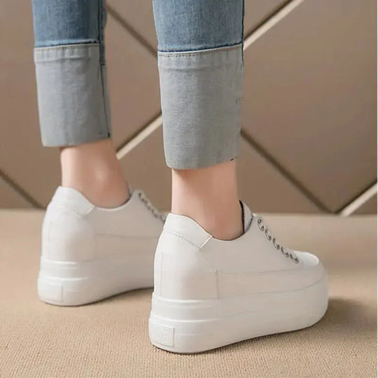 chaussures ete femme espadrille femme basket femme compensé Damen lässige Turnschuhe, atmungsaktiv und bequem weiße Schuhe mit 8CM Fersen, Plattform Höhe steigen, Herbst, 2022 MedSurgery Store For Digital Health