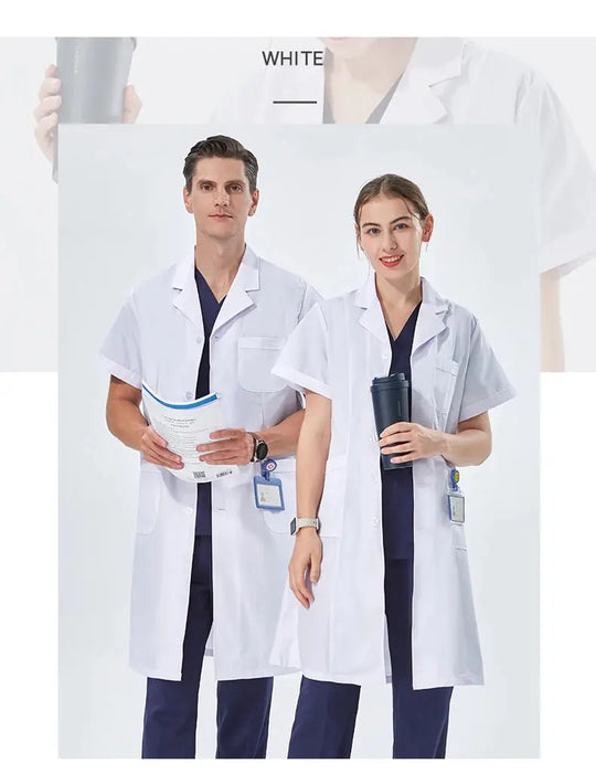 Günstiger weißer Laborkittel für Frauen, Männer, Studenten, Chemie, medizinische Fachkräfte, Krankenschwester, Langarm, Arztkittel XK002 MedSurgery Store For Digital Health