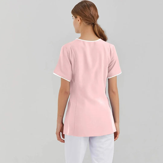 Filipina Medical Elite ISHOWTIENDA - Ergonomische Kurzarm-Klinikuniform mit V-Ausschnitt CJdropshipping