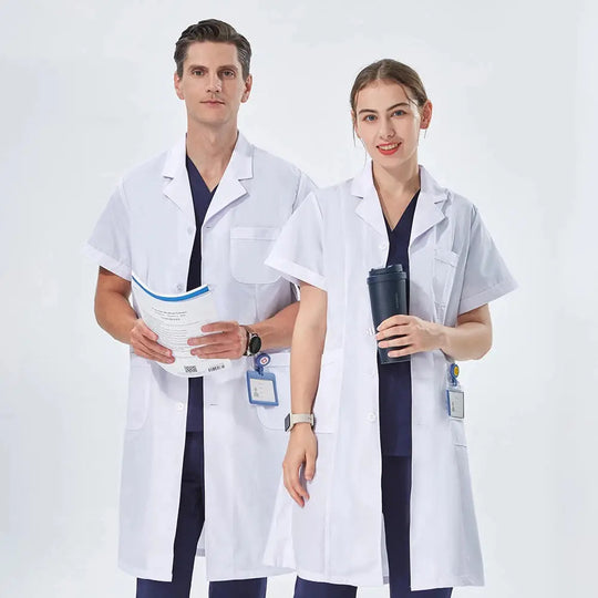 Günstiger weißer Laborkittel für Frauen, Männer, Studenten, Chemie, medizinische Fachkräfte, Krankenschwester, Langarm, Arztkittel XK002 MedSurgery Store For Digital Health