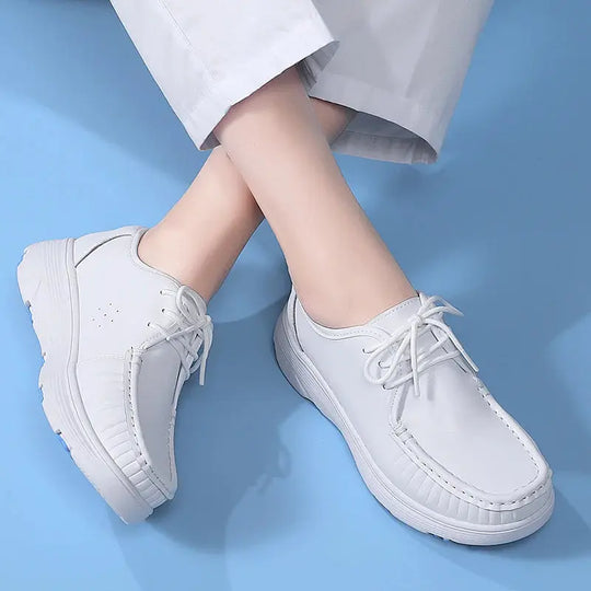 STRONGSHEN, weiße Plateauschuhe, Krankenpflegeschuhe für Frauen, leichte und bequeme Freizeitschuhe für die Arbeit, modische Slipper für Frauen MedSurgery Store For Digital Health