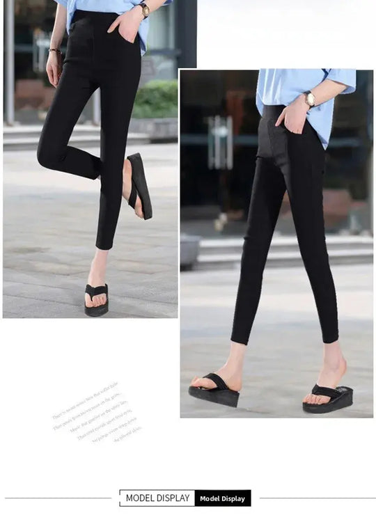 Frauen hohe Taille weiß dünne Leggings, Sommer achtzehn adeazant plonnings, kleine Fuß plonnings sie... MedSurgery Store für digitale Gesundheit