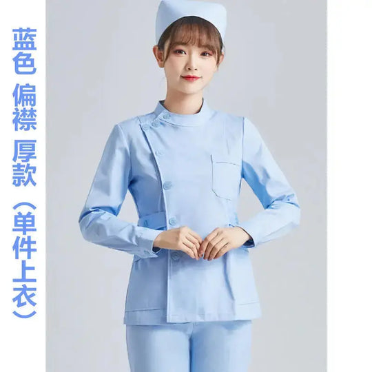 Elite White Krankenschwester Uniform - Frauen Kurzarm verstellbare Scrub Top CJdropshipping