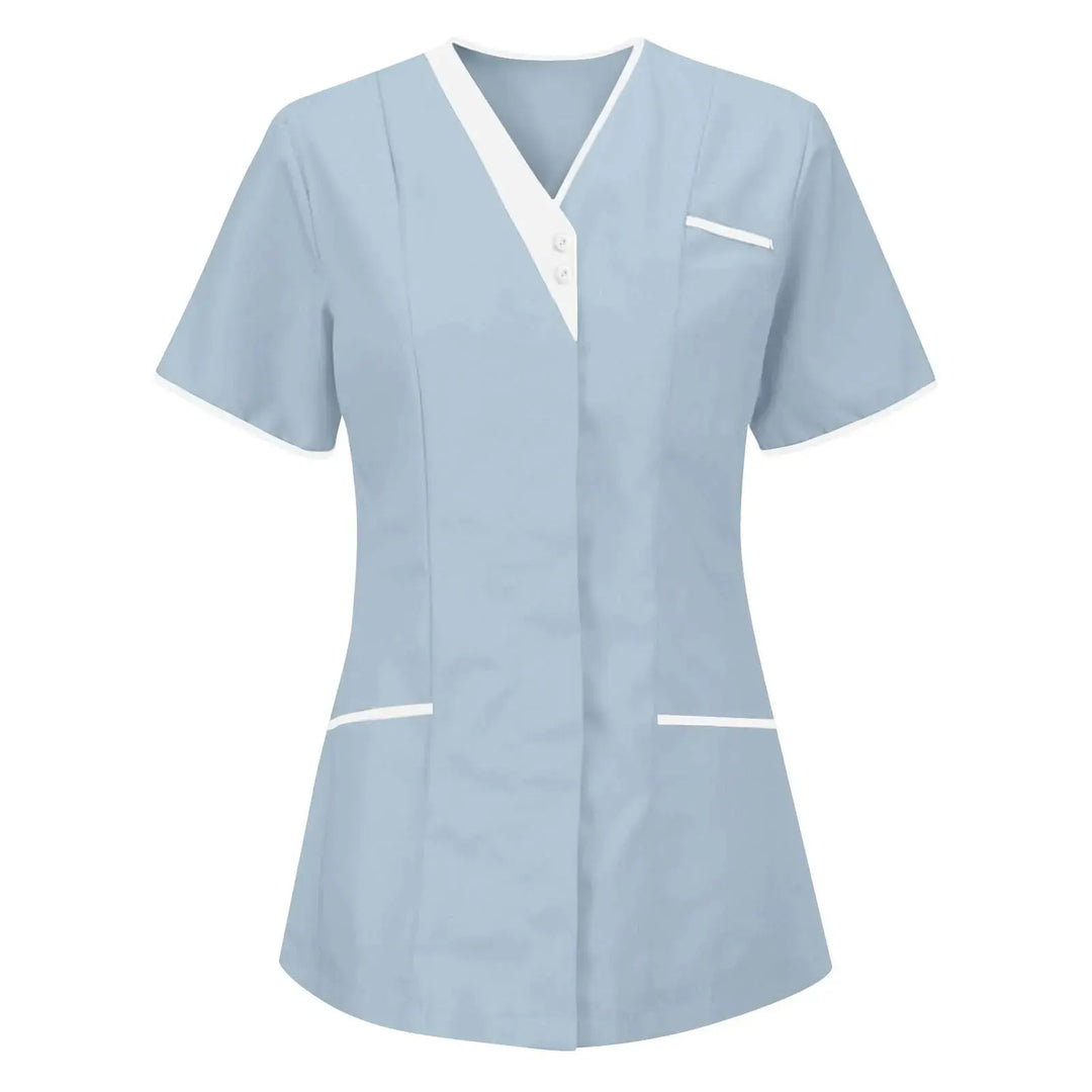 Filipina Medical Elite ISHOWTIENDA - Ergonomische Kurzarm-Klinikuniform mit V-Ausschnitt CJdropshipping