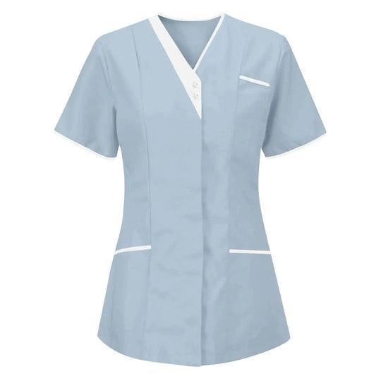 Filipina Medical Elite ISHOWTIENDA - Ergonomische Kurzarm-Klinikuniform mit V-Ausschnitt CJdropshipping