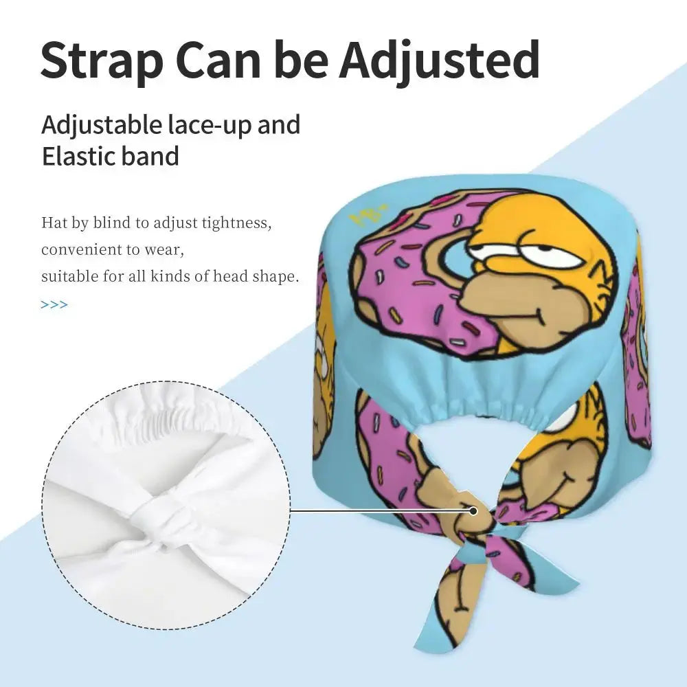 Personalisierte Die Simpsons Cartoon Cartoon medizinisches Personal Scrubs Hut Männer Frauen medizinische Krankenpflege chirurgische Scrub Kappen MedSurgery Store für digitale Gesundheit
