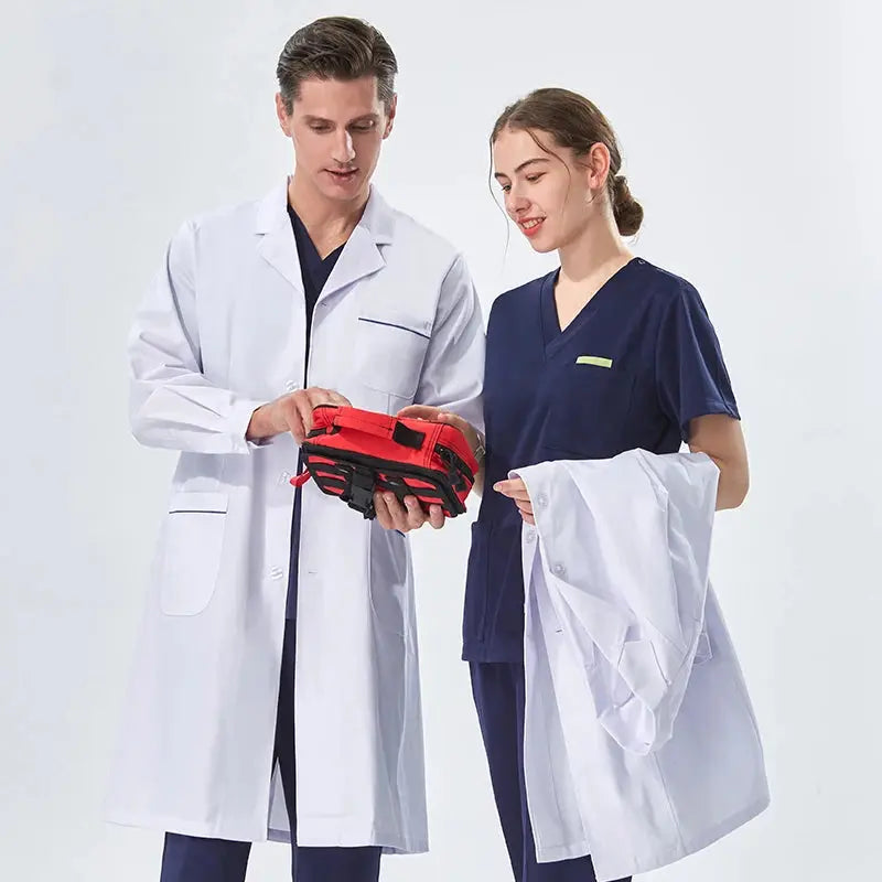 Günstiger weißer Laborkittel für Frauen, Männer, Studenten, Chemie, medizinische Fachkräfte, Krankenschwester, Langarm, Arztkittel XK002 MedSurgery Store For Digital Health