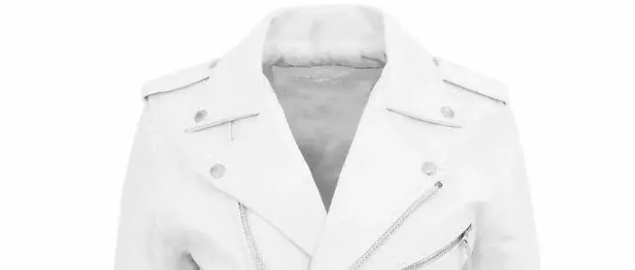 Weiße PU-Lederjacke für Männer, Langarm-Motorradmantel im Punk-Stil, Herbst-Winter MedSurgery Store For Digital Health