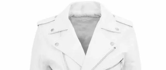 Weiße PU-Lederjacke für Männer, Langarm-Motorradmantel im Punk-Stil, Herbst-Winter MedSurgery Store For Digital Health