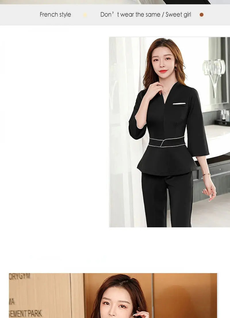Sommer-Ästhetik-Uniform, Kurzarm-Schönheitssalon-Anzug, Damen-Spa-Ästhetikerin-Kleidung, Hotel-Massage-Arbeitskleidung, Koreanische Overalls-BC MedSurgery Store For Digital Health