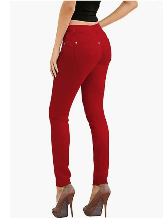 Damen-Jeans aus Baumwollstretch, Freizeithose, weiß, ultra-elastisch, bequem, für die Arbeit MedSurgery Store For Digital Health